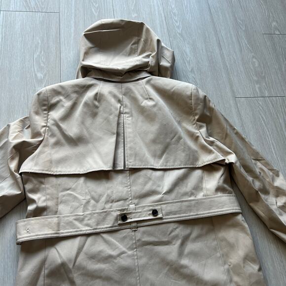 J Crew New Icon Trench Coat Womens Size 12 In Vintage Khaki Hooded - Picture 10 of 12